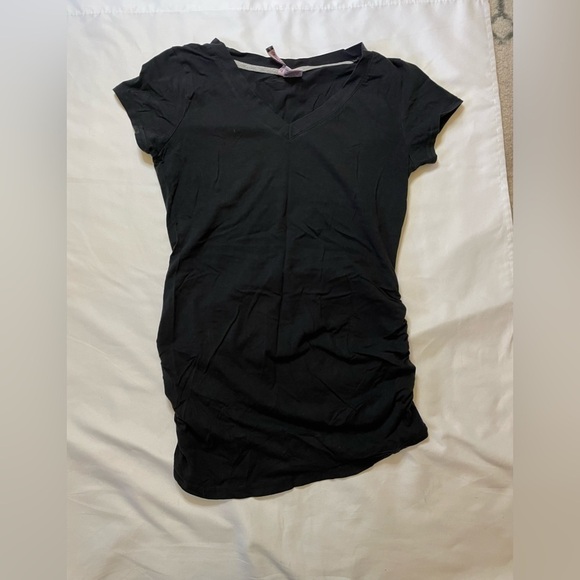 Moms the Word Tops - Moms the word maturinty size small v-neck black short sleeve t-shirt